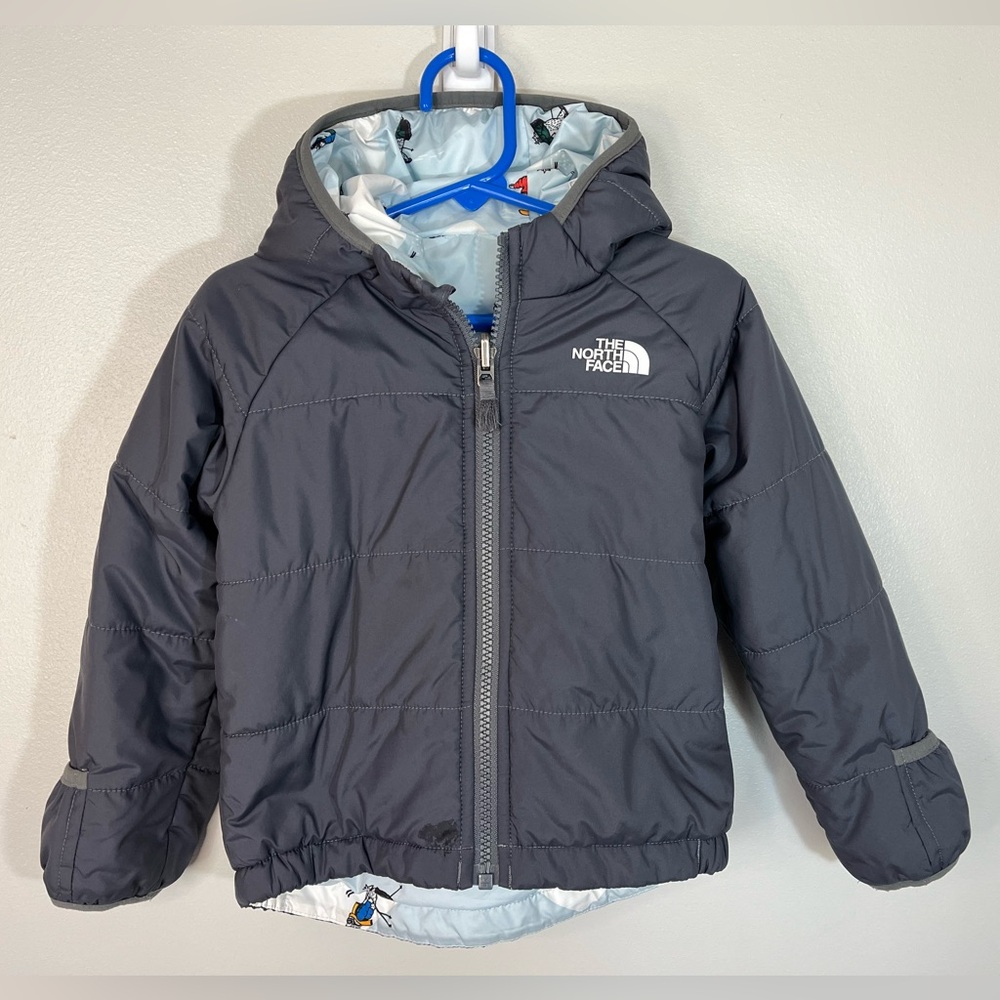 The North Face Perrito Reversible Toddler Jacket Winter Coat Gray Size 18-24 mo